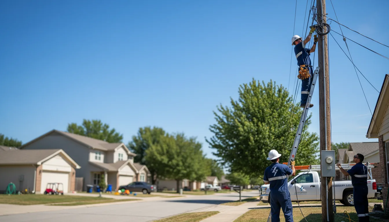 Residential electrician providing installation services in Alamo, ND